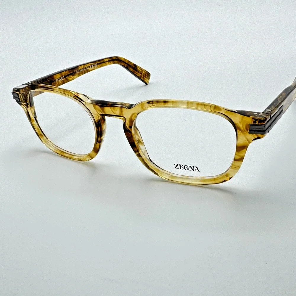 Ermenegildo Zegna Eyeglasses Frames EZ5293 047 Light Brown 49-21-145 Authentic